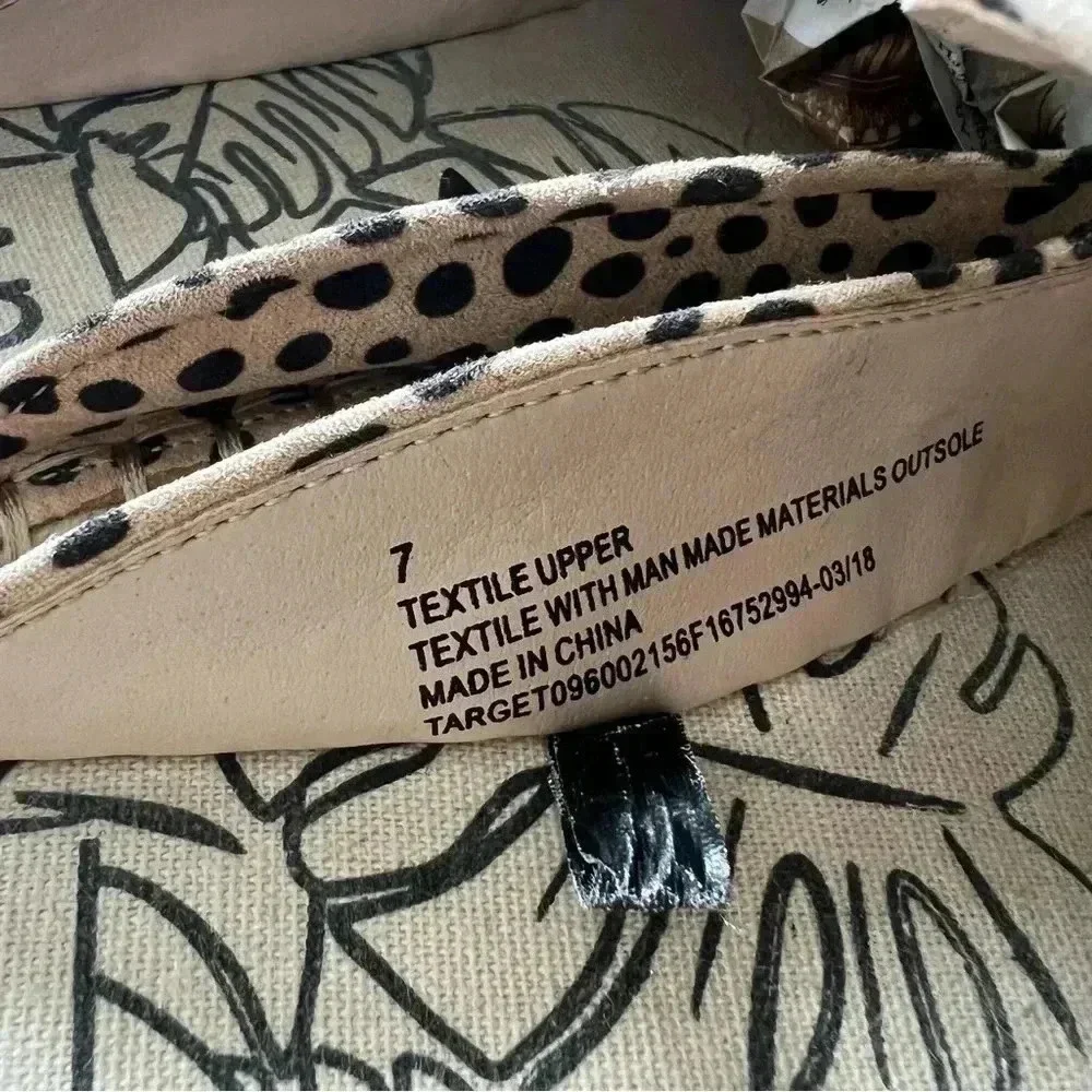 DV Dolce Vita Elaine Leopard Espadrille Slip on Mule size 7